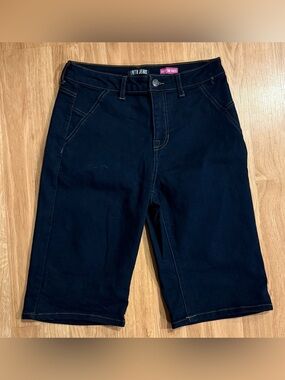 EUC Women’s Faith Jeans High-Rise Denim Bermuda Shorts - Dark Blue - Size 10